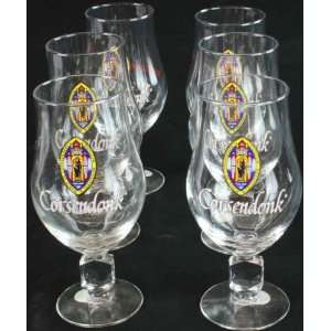   Set of 6 Corsendonk Belgian Abbey Beer Glasses 