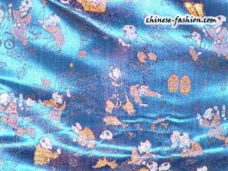 Chinese Silk Brocade Fabric Festive Textile Exotic Kids  