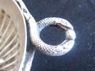 Antique French Sterling Silver Wine Taster Snake  