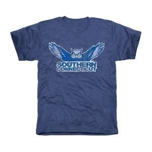 Southern Connecticut State Owls Distressed Primary Tri Blend T Shirt 