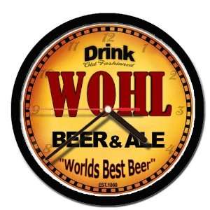  WOHL beer and ale cerveza wall clock 