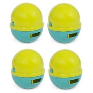  Booda Wobbling Treat Ball Lime & Aqua 4 pk