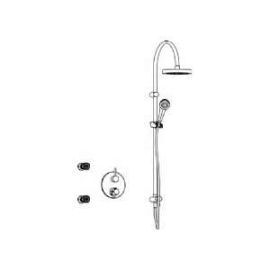 Aqua Brass Thermostatic Shower Kit 04 W/ A Blu Handle BLU0426573pc 