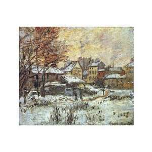  Snow Effect, Sunset   Poster by Claude Monet (14x11 