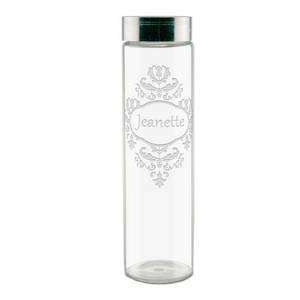    Personalized Reusable Glass Brocade Water Bottle
