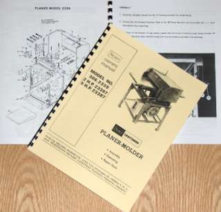 CRAFTSMAN 306.2339 Wood Thickness Planer Molder Instructions & Parts 