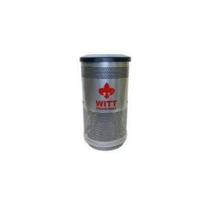 Witt Industries SC55 02 SS FTRHH   55 Gallon Custom Logo Trash Can w 