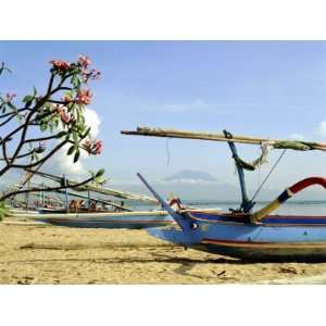 Outrigger Boats on Sanur Beach, Bali, Indonesia, Asia Photographic 