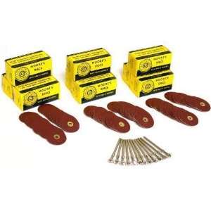  450 Moore Sanding Abrasive Discs & 12 Rotary Mandrels 
