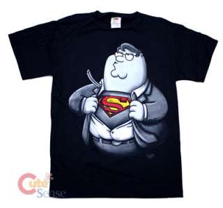 Family Guy Peter Superman Mens T Shirts Size S   2XL  
