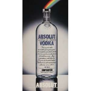   Ad Absolut Phenomenon Vodka Bottle Rainbow Glass   Original Print Ad