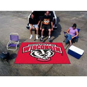  Wisconsin Badgers NCAA Ulti Mat Floor Mat (5x8) Badger Logo 