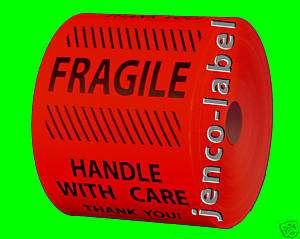 HF4601R,500 4x6 Fragile Handle With Care Thank You  