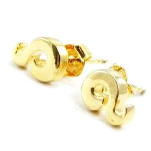  Earrings plated gold Abstrait. Jewelry