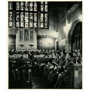  1936 Print West Point Military Academy Cadet Choir Church Services 