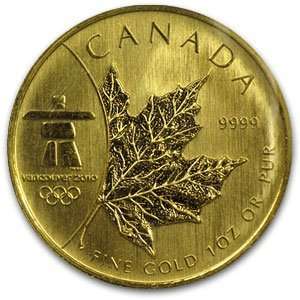  2008 1 oz Gold Canadian Maple Leaf (Vancouver)   Olympic 