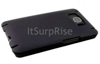 Black Rubber Hard Back Case Cover For HTC HD2 T8585 Leo  