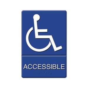  ADA Sign Wheelchair Accessible, Tactile Symbol/Braille 