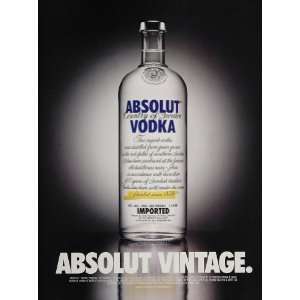   Vodka Bottle Steve Bronstein   Original Print Ad