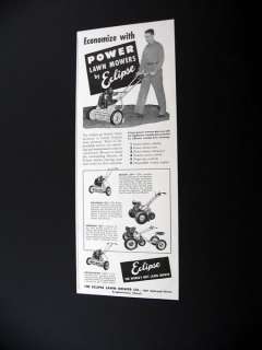 Eclipse Lawn Mowers Rocket Mower 1950 print Ad  