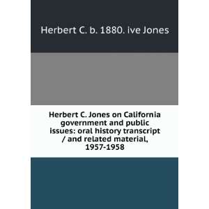   issues oral history transcript / and related material, 1957 1958