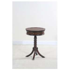  Ultimate Accents Classica Pedestal End Table with Vinyl 