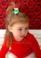 Christmas Hair Bow Clippie Set Baby Toddler Girl  