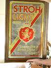 rare vintage stroh light beer mirror with lion 