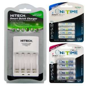 Hitech   Smart Battery Charger and 4x 2500mAh AA, 4x 
