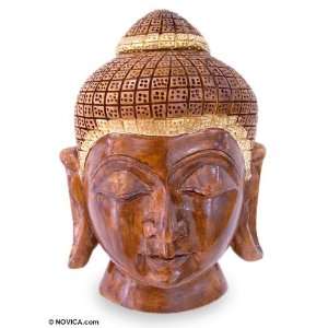  Wood mask, Buddha Achieves Serenity