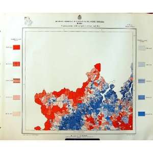   1933 Colour Map Italy Statistics Verona Land Ownership