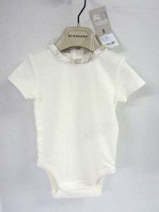 BURBERRY GIRLS AUDRY RUFFLE COLLAR BODYSUIT 6 MONTH NWT  