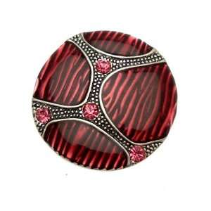 Acosta Jewellery   Fuchsia Pink Enamel & Crystal   Adjustable Round 