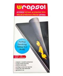 Wrapsol Privacy Screen Protector for Samsung Galaxy S2 (I9100)  