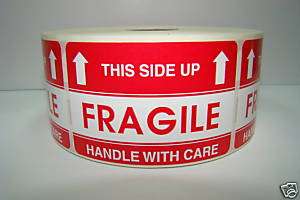 500 2x3 FRAGILE This Side Up Shipping Labels  