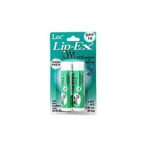  Lip Ex SPF 15 Mint Balm   For Dry Chapped Lips, 1 twin 