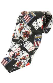 Poker Card Game Casino Tour Black Neck Tie Necktie NEW  
