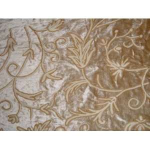  Crewel Fabric Orpheus Bright Tan Brown Cotton Viscose 