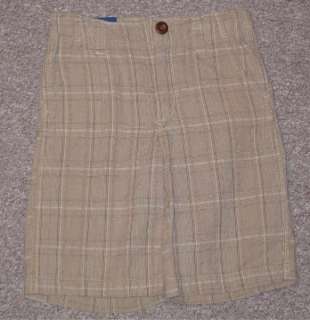 NWT Baby Gap Brown Plaid Long Shorts boy 4T Adjustable Waist  