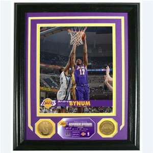 Andrew Bynum Photomint W/ 2 24KT Gold Coins  Sports 