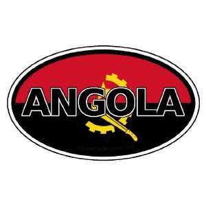  Angola Flag Africa Car Bumper Sticker Decal Oval 