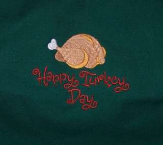 Happy Turkey Day 24 or 30 Thanksgiving Day Kitchen Chef Apron Any 