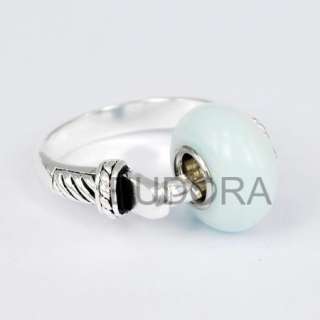 Size7#/8#/9# Eudora Silver ring w silver murano glass bead  