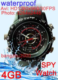Waterproof 4GB Spy HD Camera 1280*960 30FPS DV Watch  