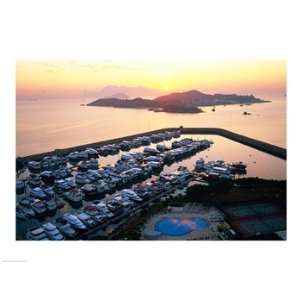  Sunrise over Peng Chau Island with Discovery Bay Marina in 