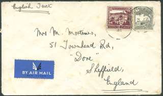 PALESTINE TO GREAT BRITAIN Air Mail Cover 1941 VF  