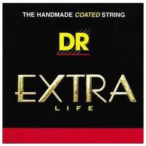  DR Strings Acoustic Guitar Strings, Extra Life, Clear 