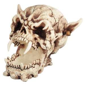  Skulls and Skeletons   Demon Skull   Cold Cast Resin   6 
