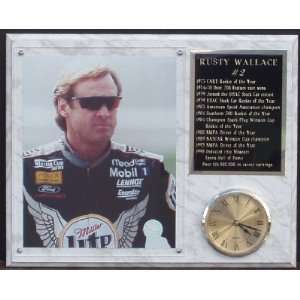 Rusty Wallace 12x15 Clock