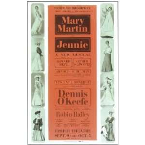 Jennie Poster (Broadway) (11 x 17 Inches   28cm x 44cm) (1963) Style A 